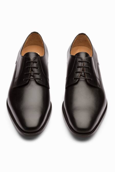Buy_3dm Lifestyle_Black Leather Lace-up Derby Shoes 
