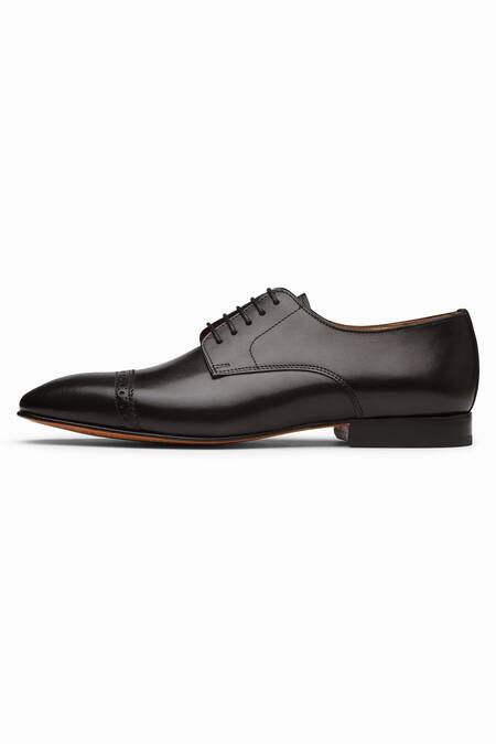 Buy_3dm Lifestyle_Black Leather Brogue Derby Shoes _Online_at_Aza_Fashions