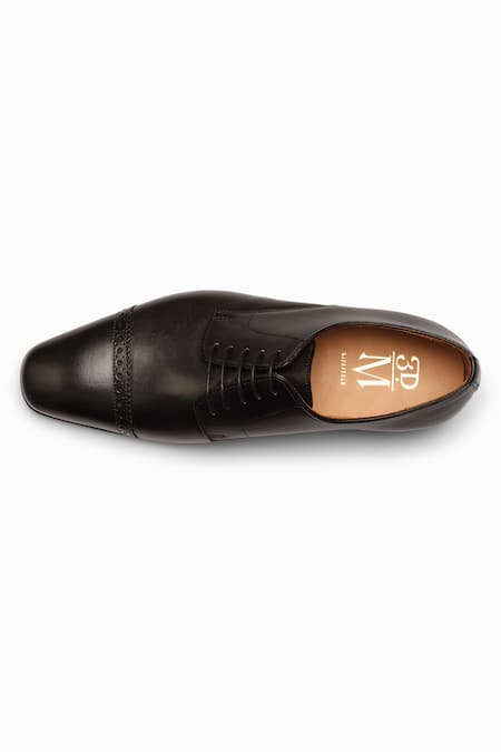 Shop_3dm Lifestyle_Black Leather Brogue Derby Shoes 
