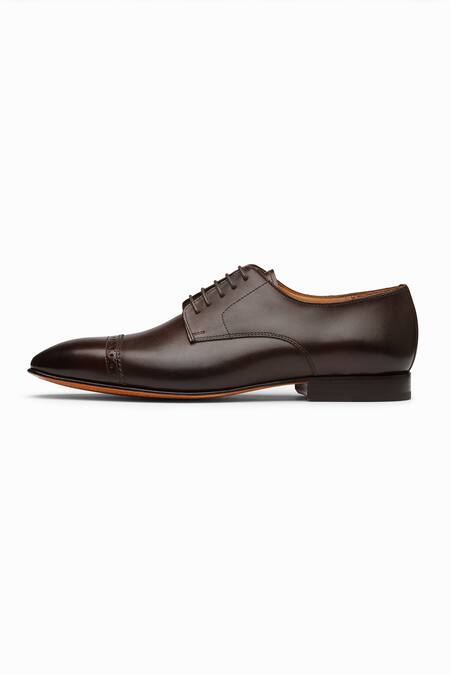 Buy_3dm Lifestyle_Brown Leather Brogue Derby Shoes _Online_at_Aza_Fashions