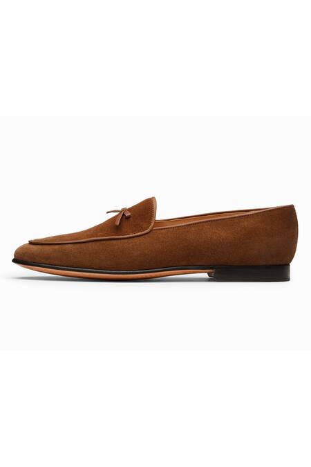 3dm Lifestyle_Brown Suede Belgian Loafers _Online_at_Aza_Fashions