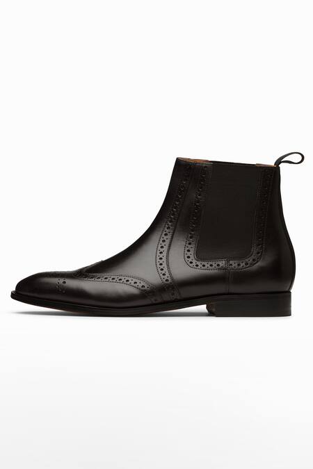 Buy 3dm Lifestyle Black Wingtip Brogue Chelsea Boots Online at Aza Fashions Buy_3dm Lifestyle_Black Wingtip Brogue Chelsea Boots _Online_at_Aza_Fashions