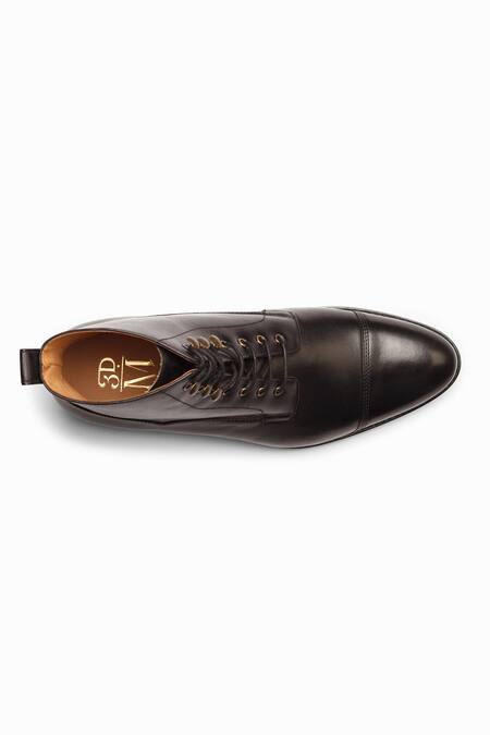 Buy_3dm Lifestyle_Black Leather Balmoral Boots 