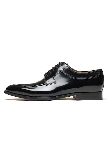 3dm Lifestyle_Black Handmade Leather Derby Shoes _Online_at_Aza_Fashions