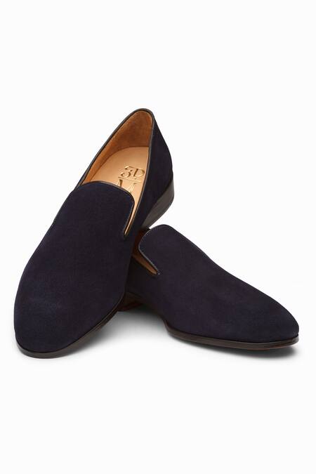 Shop_3dm Lifestyle_Blue Navy Leather Penny Loafers _at_Aza_Fashions