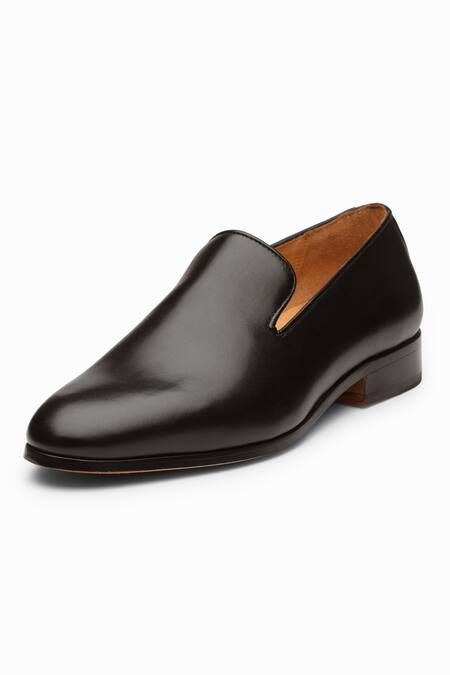 3dm Lifestyle_Black Leather Wholecut Loafers_Online_at_Aza_Fashions