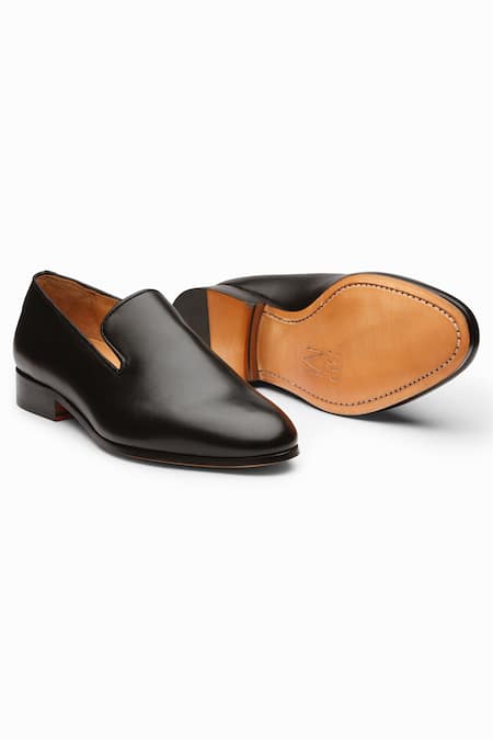 Shop_3dm Lifestyle_Black Leather Wholecut Loafers_Online_at_Aza_Fashions