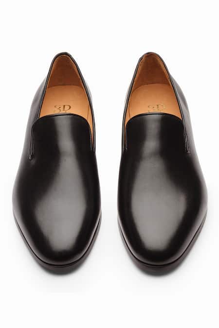 Buy_3dm Lifestyle_Black Leather Wholecut Loafers