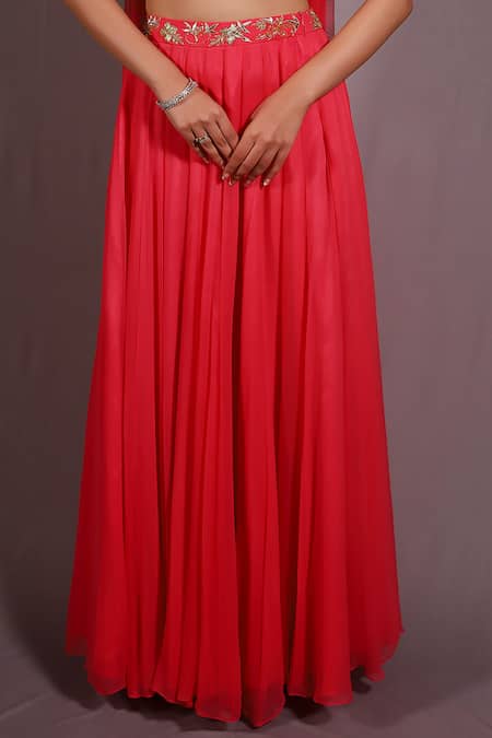 Buy House Of TA-YA Pink Georgette Gota Patti, Cut Work, Embroidery And Cutdana Lehenga Set Online at Aza Fashions Buy_House Of TA-YA_Pink Georgette Gota Patti, Cut Work, Embroidery And Cutdana Lehenga Set _Online_at_Aza_Fashions