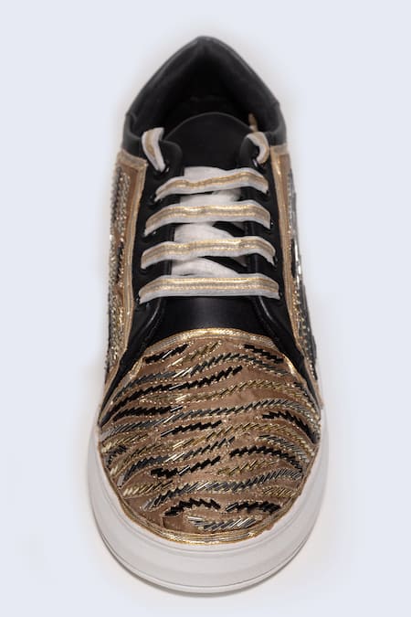 The Saree Sneakers Wave Zari Embroidered Sneakers 