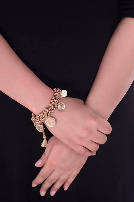 Chanel Vintage Gold Metal Medallion Coin Double Chain Link Bracelet, 1984  Available For Immediate Sale At Sotheby's