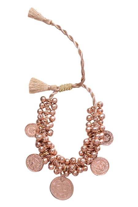 Buy MissMister Brass Gold Plated Om Coin Bracelet for Men Women Online -  Get 78% Off