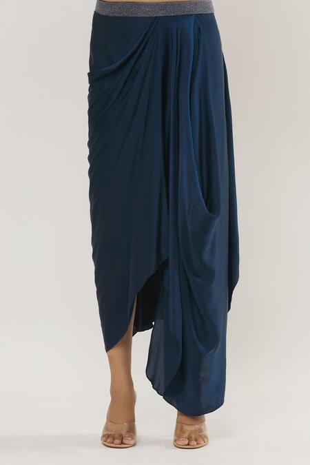 Buy COUTURE BY NIHARIKA Blue Organza, Viscose, Satin Beads, Sequins Embellished Jacket Skirt Set Online at Aza Fashions Buy_COUTURE BY NIHARIKA_Blue Organza, Viscose, Satin Beads, Sequins Embellished Jacket Skirt Set _Online_at_Aza_Fashions