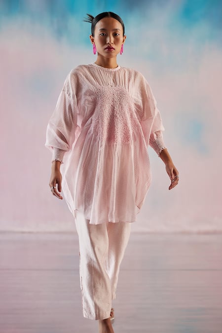 Ilk Chanderi Centre Smock Detail Tunic 