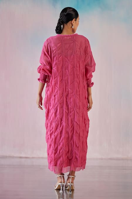 Ilk Heart Smock Embroidered Dress 