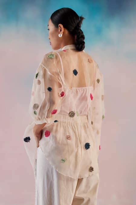 Ilk Contrast Moss Embroidered Shirt 