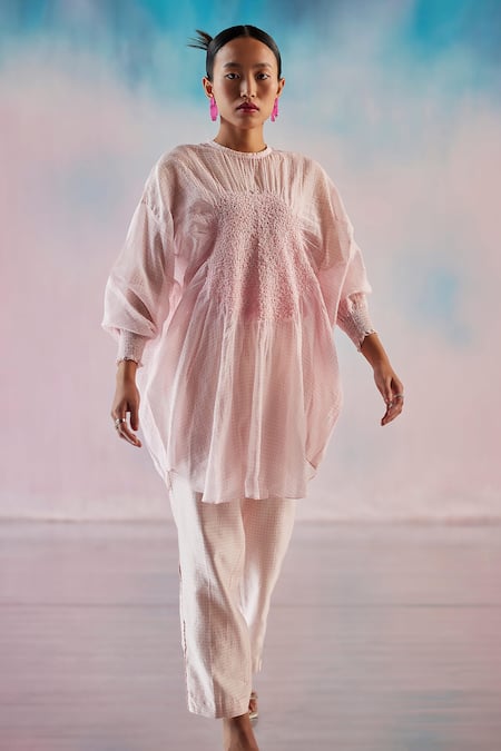 Ilk Chanderi Miniature Heart Print Pant 