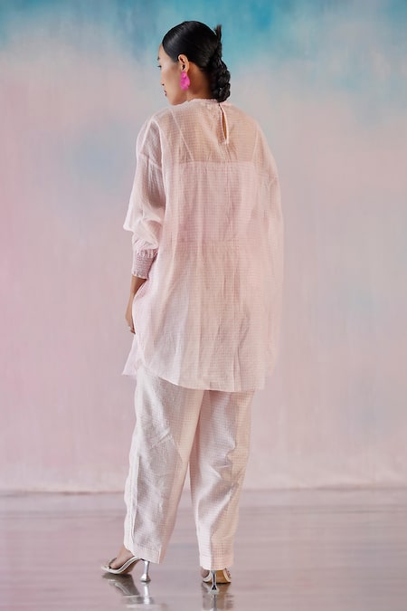 Ilk Chanderi Miniature Heart Print Pant 