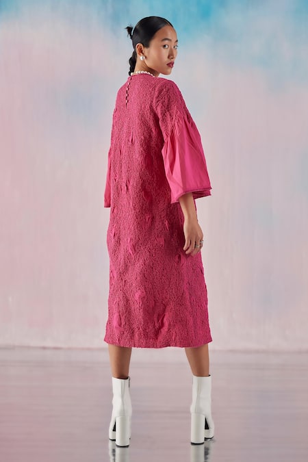 Ilk Cotton Smock Pleated Dress 