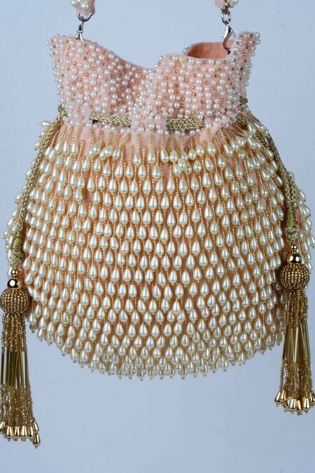 Nayaab By Sonia Pink Pearls, Tassels Drop Taselled Potli Online at Aza Fashions Nayaab By Sonia_Pink Pearls, Tassels Drop Taselled Potli _Online_at_Aza_Fashions