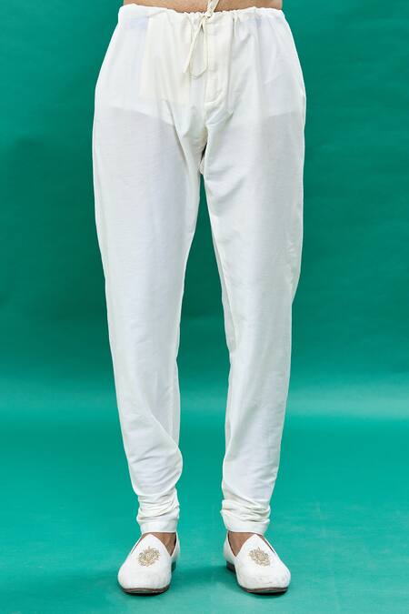 Rng Safawala_Off White Silk Embroidery Jacket Sherwani Set_at_Aza_Fashions