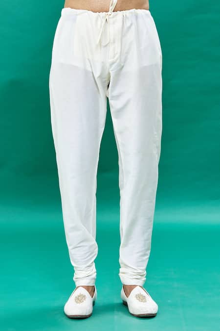 Rng Safawala_Off White Silk Pearls, Sequins, Embroidery Sherwani Set For Kids_at_Aza_Fashions