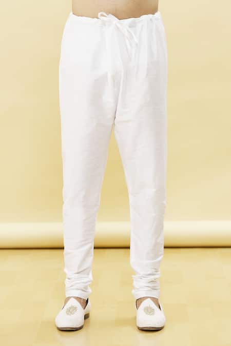 Arihant Rai Sinha_Green Silk Embroidery Swirl Pattern Kurta Churidar Set _at_Aza_Fashions