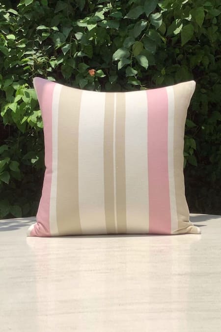 Studio Covers Multi Color Cotton Stripe Pattern Dreamy Pastel Cushion Cover