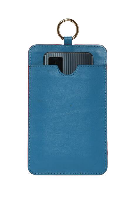 Shop_Immri_Black Stitchline Embroidered Mobile Batua _Online_at_Aza_Fashions