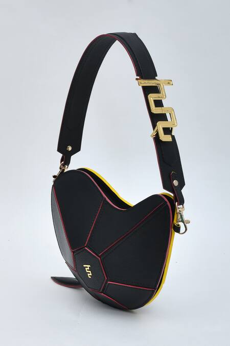 Immri_Black Maxi Kerry Textured Bag_Online_at_Aza_Fashions