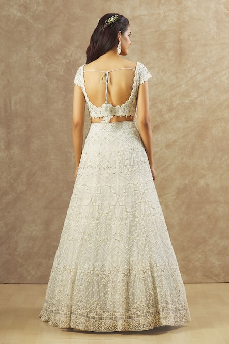 Keerthi Kadire Hand Embroidered Blouse Bridal Lehenga Set 