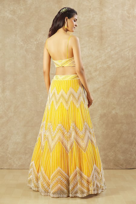 Keerthi Kadire Pearl Embroidered Blouse Bridal Lehenga Set 