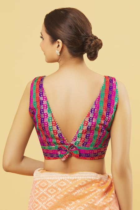 Samyukta Singhania Paisley Pattern Gota Embroidered Blouse