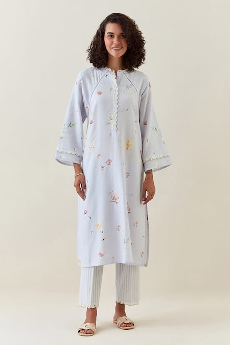 Anantaa by Roohi Botanical Work Kurta & Pant Set 