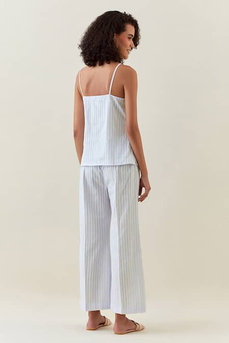 Buy_Anantaa By Roohi_Purple , Satin Embroidery Printed Front-open Jacket Pant Set _Online_at_Aza_Fashions