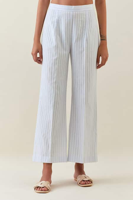 Buy_Anantaa By Roohi_Purple , Satin Embroidery Printed Front-open Jacket Pant Set 