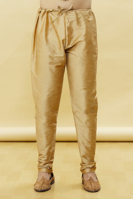 Arihant Rai Sinha_Orange Silk Embroidery Floral Booti Kurta Churidar Set_at_Aza_Fashions