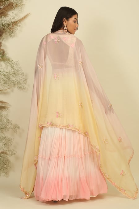 Priyanka Jain Enchanted Embroidered Blouse Lehenga Set 