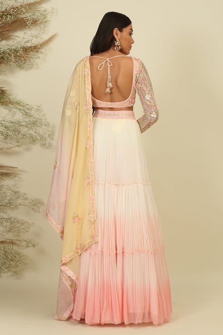 Priyanka Jain Sunset Serenade Embroidered Blouse Lehenga Set 