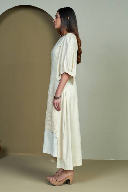 Shop 1999ad By Amita & Deepak Beige Handloom Cotton Embroidery Round Neck Enya Tunic Online at Aza Fashions Shop_1999ad By Amita & Deepak_Beige Handloom Cotton Embroidery Round Neck Enya Tunic _Online_at_Aza_Fashions