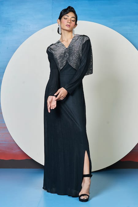 1999ad By Amita & Deepak Yami Sculpted Yoke Dress 