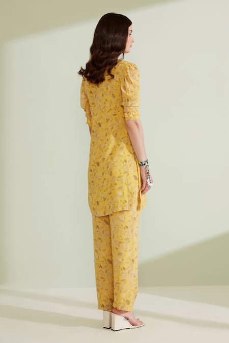 1999ad By Amita & Deepak Hana Floral Print Top & Pant Set 