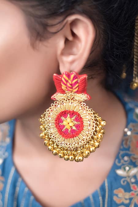 Handmade Beads Embroidery Earrings Latest Design Watermelon Shape for Women  & Girls at Rs 299/pair | Handmade Earring in Mumbai | ID: 2851130078788