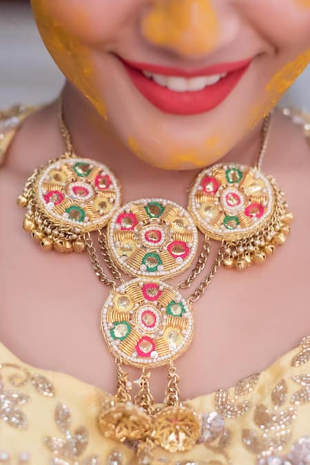 Kanyaadhan By Dhirajaayushi Thread Embroidered Necklace 