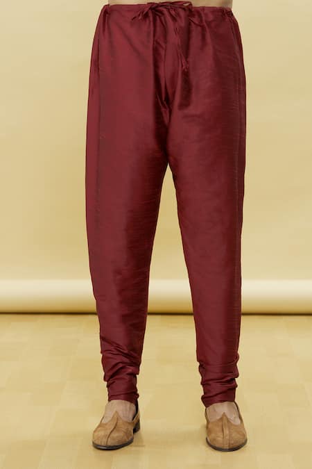 Arihant Rai Sinha_Orange Silk Metallic Thread Embroidered Kurta Set_at_Aza_Fashions