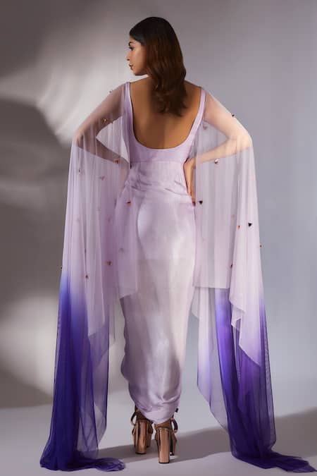 Masumi Mewawalla Embroidered Draped Corset Dress 