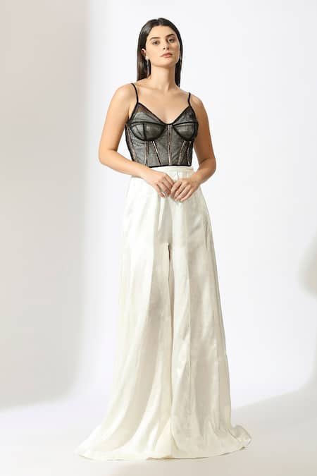 Masumi Mewawalla Jumpsuit With Embroidered Corset 