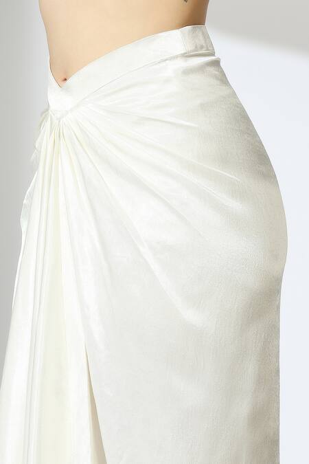 Buy_Masumi Mewawalla_Black Maheshwari Embroidery Blazer And Draped Skirt Set 