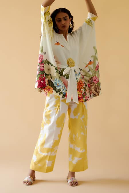 Moh India Morning Glory Floral Print Kurta With Pant 