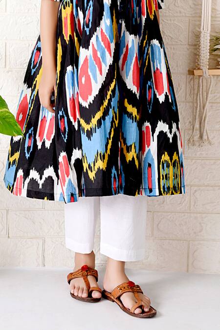 Buy THE COTTON STAPLE Multi Color Cotton Nightfall Fit And Flare Kurta With Pant Online at Aza Fashions Buy_THE COTTON STAPLE_Multi Color Cotton Nightfall Fit And Flare Kurta With Pant _Online_at_Aza_Fashions